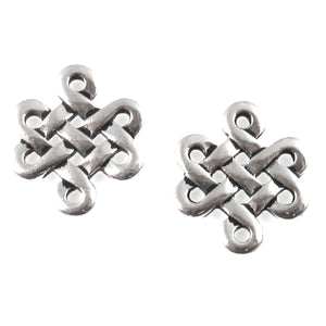Silver Eternity Links, TierraCast Celtic Knot Connectors (2 Pieces)
