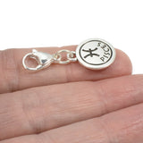 Silver Pisces Clip-on Charm, Astrology Zodiac The Fish + Lobster Clasp