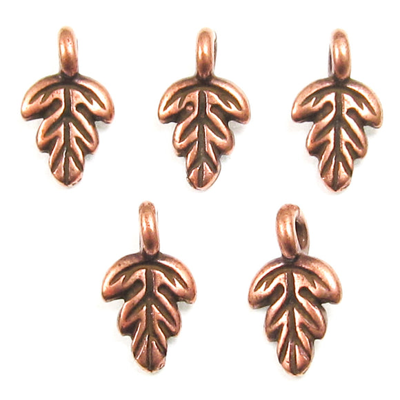 Copper Oak Leaf Charms