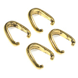 4 Gold Nouveau Pendant Pinch Bails, TierraCast Pewter