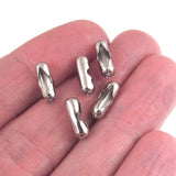 Nickel Plated Brass #6 Ball Chain Fan Pull Connectors, Silver 50/Pkg