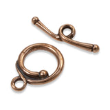 Copper Renaissance Toggle Clasps, TierraCast Pewter Findings, 2 Sets