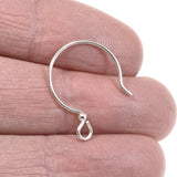 Sterling Silver Hoop Ear Wires + 2mm SS Accent Bead, TierraCast 10/Pkg
