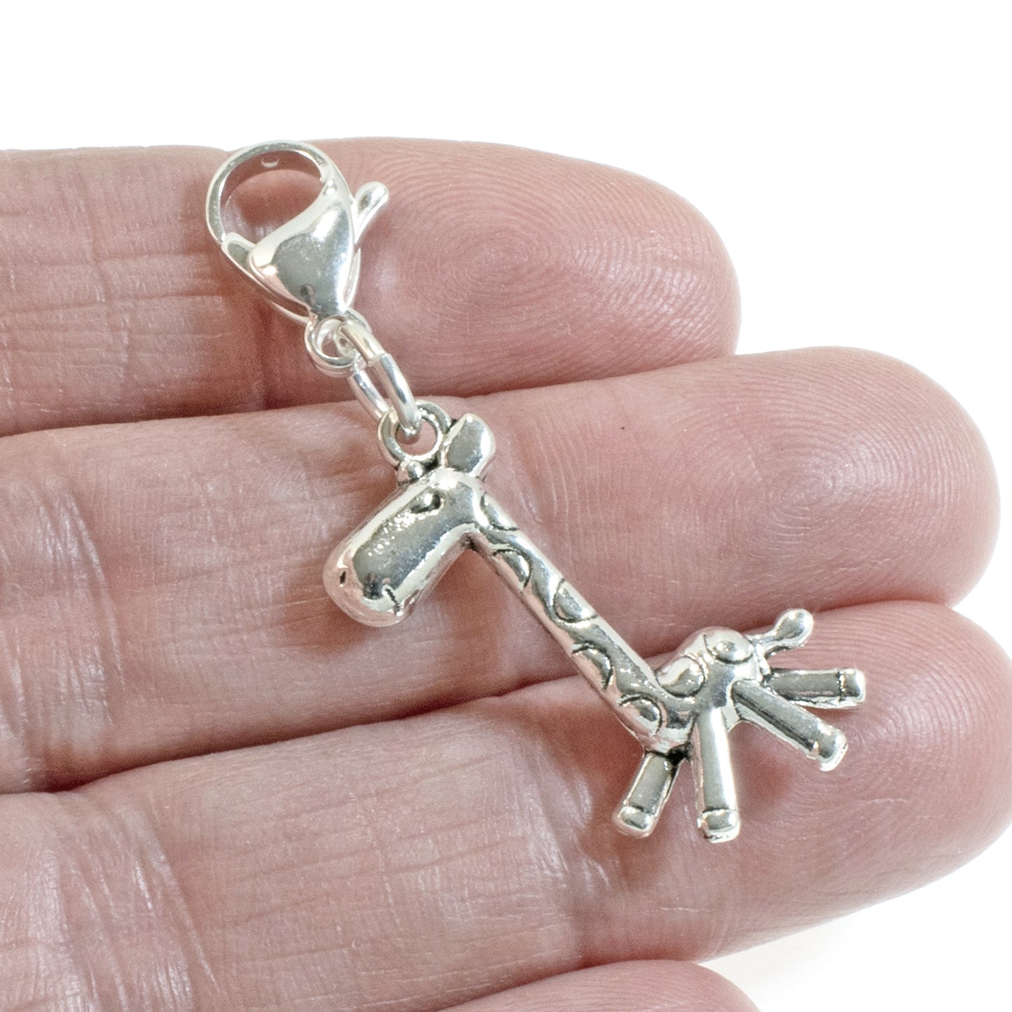 Giraffe Clip-on Charm, Diaper Bag Zipper Pull, New Mom Gift, Clip-On Animal Accessory