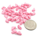 Matte Pink Tango Triangle Beads