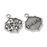2 Silver Peace Dove Pendants, TierraCast Symbolic Charms for DIY Jewelry Making