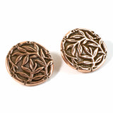Copper Bamboo Buttons, TierraCast Pewter, Shank Back 16mm 2/Pkg