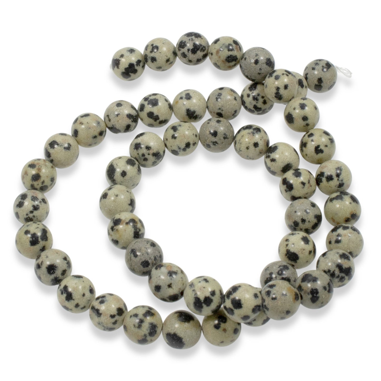 8mm Dalmatian Jasper Beads, Round Loose Gemstone Beads 48 Beads/Strand