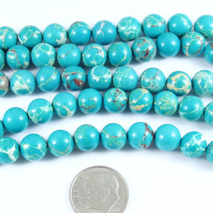 Aqua Blue Sea Sediment Beads