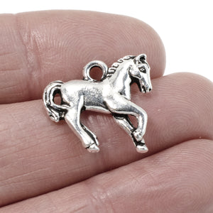 Silver Horse Charms, Western Galloping Yearling Charm 2/Pkg