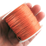 Orange 1mm Waxed Cotton Cord