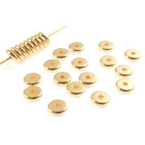 25 Bright Gold 6mm Disk Beads, TierraCast Contemporary Spacer