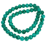 Teal Green 8mm Round Glass Crackle Beads, 50/Pkg