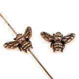 2 Copper Honey Bee Bead, TierraCast Insect, Animal, Spring Beads