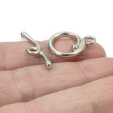 2 Sets - Silver Renaissance Toggle Clasp, TierraCast White Bronze Findings