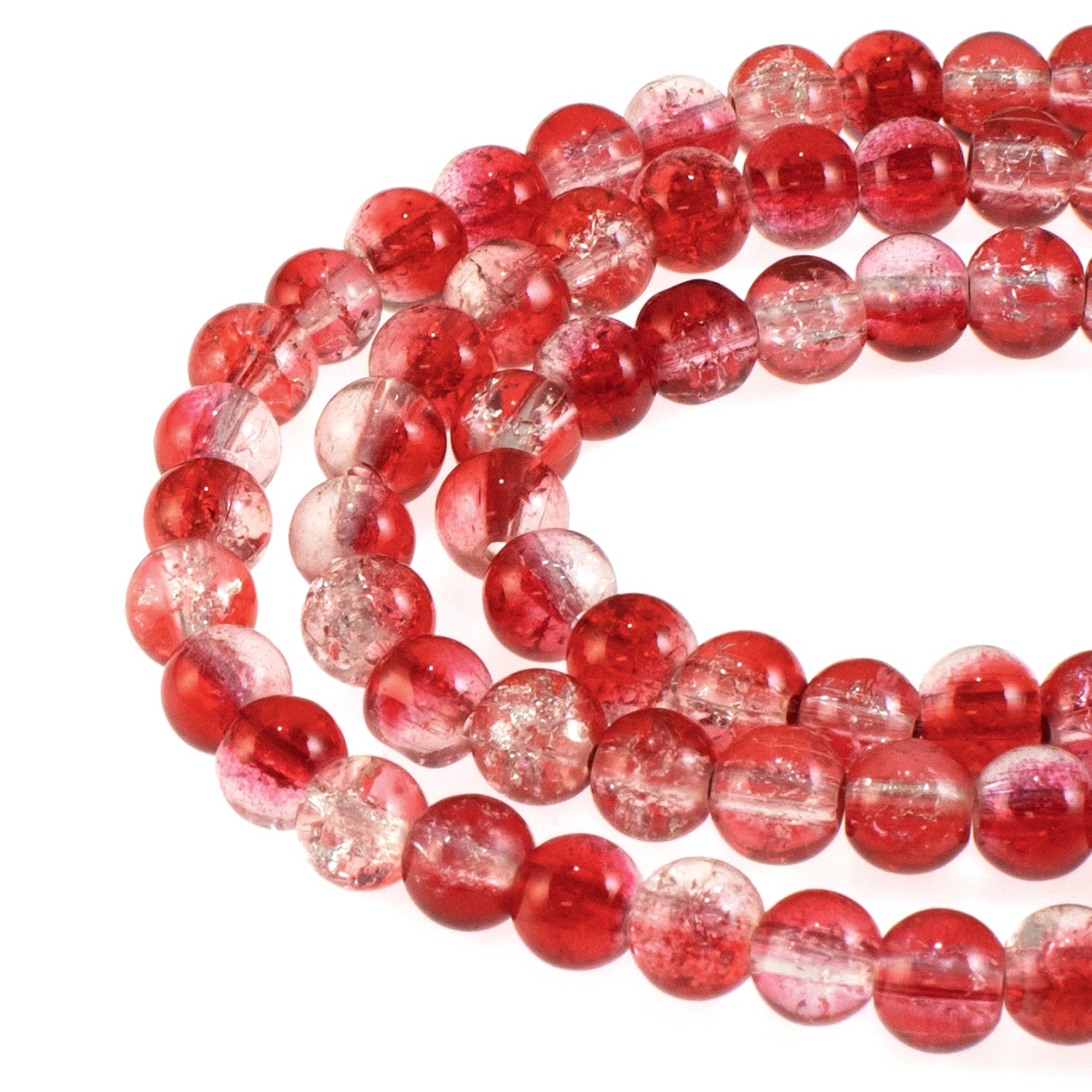 10mm Clear Round Glass Crackle Beads | Hackberry Creek