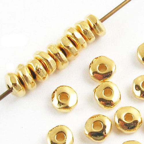 Bright Gold 5mm Nugget Spacer, TierraCast Lead-Free Beads 25/Pkg