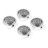 4 Silver Celtic Knot Circle Beads, TierraCast Endless Love Knot for DIY Jewelry