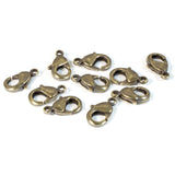 Antique Brass Small Lobster Claw Clasps, TierraCast Findings 7x12mm 10/Pkg