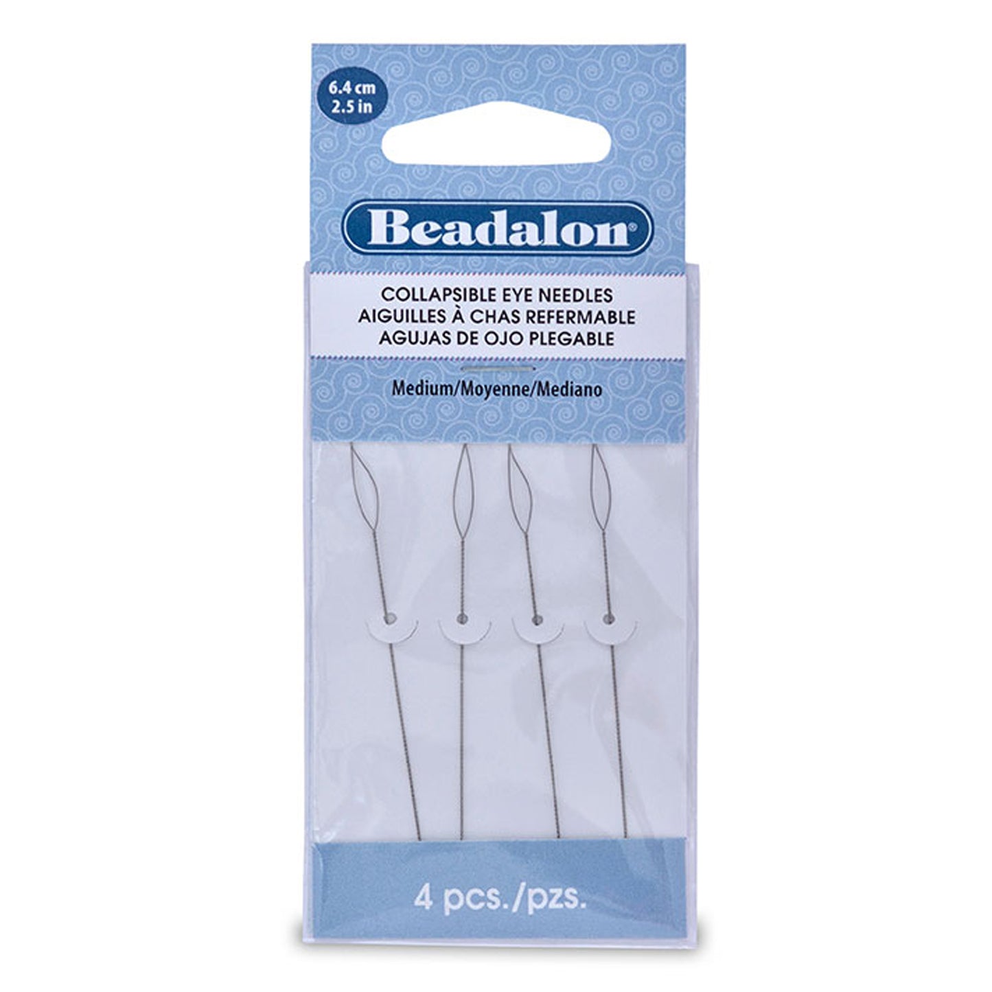 Beadalon MEDIUM Collapsible Eye Beading Needles 2.5" 4/Pkg