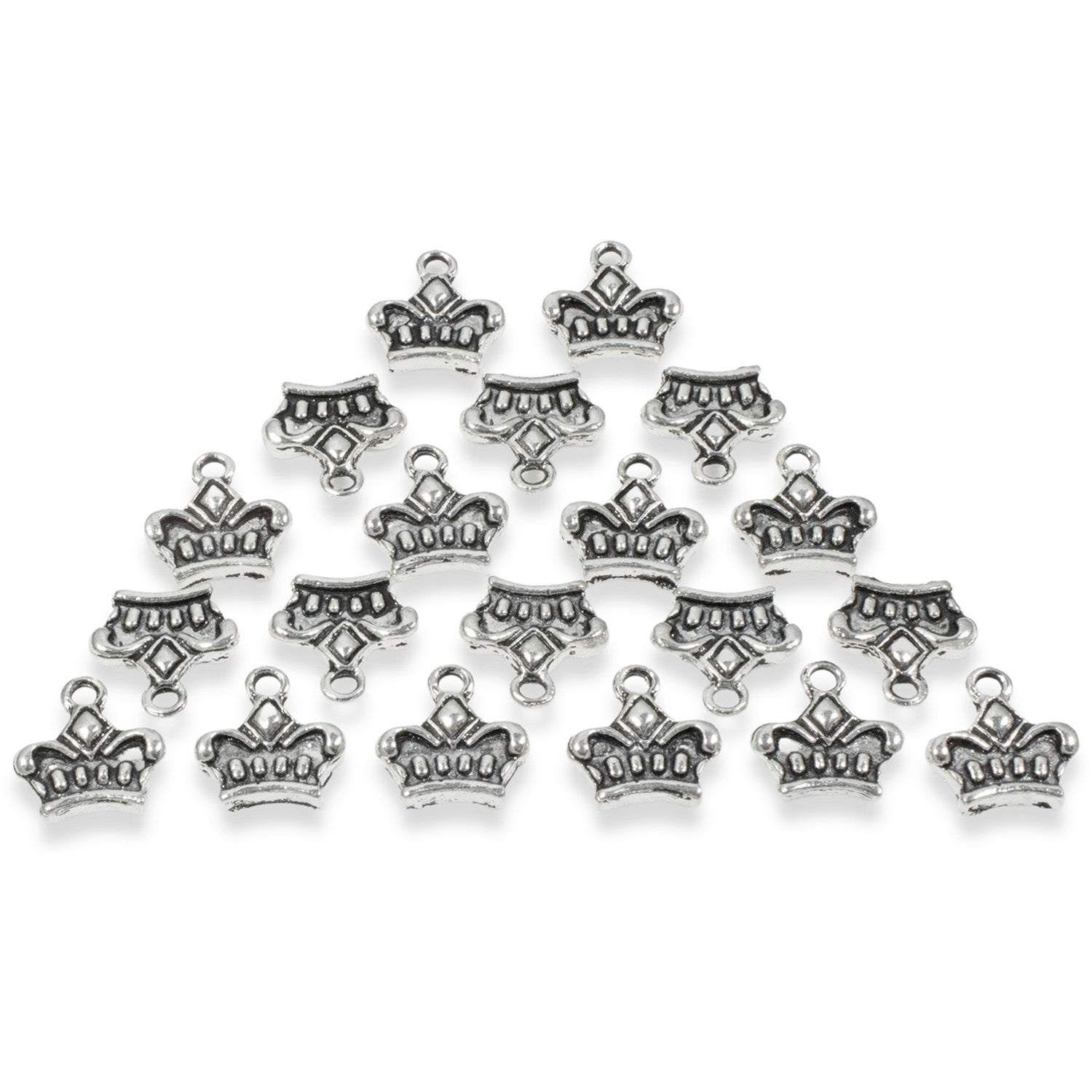 Homeford Small Crown Metal Charms, 3/4-Inch, 36-Count