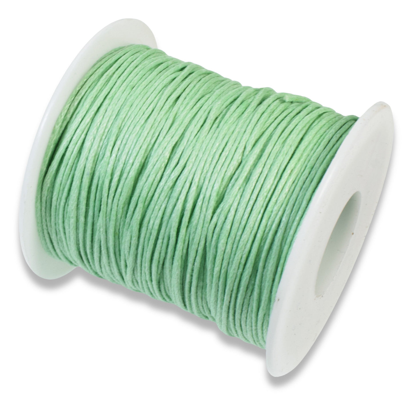 1mm Waxed Cotton Cord - Light Mint Green - 70 Meters - Macramé and Beading String