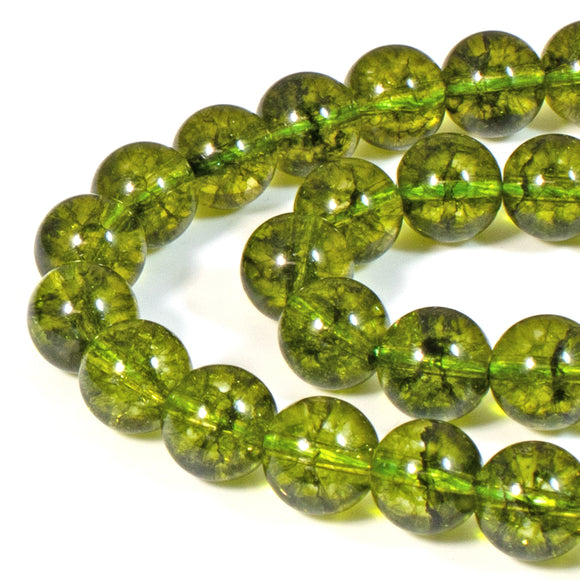 10mm Green Phantom Quartz Beads, Round Gemstone Beads 40Pcs/Strand