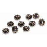 Antique Brass Tiffany 5mm Bead Caps, TierraCast Small Ornate Caps 10/Pkg