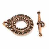 Copper Bali Toggle Clasp Set, TierraCast Pewter Toggle Clasp (1 Set)