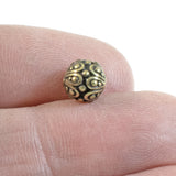 7mm Antique Brass Casbah Round Beads, TierraCast Pewter Ornate Beads 4/Pkg