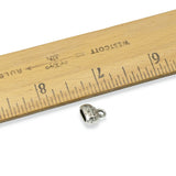 4 Pewter Distressed Leather Cord Ends, 6x2mm Opening, Crimp End Caps