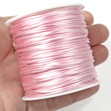 Light Pink 1mm Satin Nylon Cord, 60 Meters, Macrame, Jewelry String