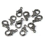 Gunmetal Black Medium Lobster Claw Clasps, TierraCast 9x15mm 10/Pkg