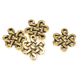 4 Gold Small Eternity Links, TierraCast Celtic Knot Connectors
