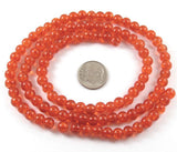 6mm Burnt Orange Round Glass Crackle Beads, 100/Pkg