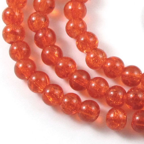 6mm Red Crackle Glass Beads | Hackberry Creek