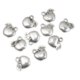 25 Silver Apple Charms - Perfect for Teachers - Jewelry Making & Crafts