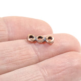 4 Copper Nugget 3-Hole 5mm Spacer Bars, TierraCast Multi-Strand Stabilizer