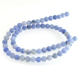 Light Blue 5mm Dragon Vein Agate Beads, Winter Sky Matte Finish, For DIY Jewelry