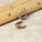 Copper Spiral Pendant Pinch Bails, TierraCast Pewter 2/Pkg