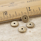 10 Antique Brass Spacer Beads, 8mm TierraCast Disk Beads