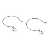 Sterling Silver Hoop Ear Wires + 2mm SS Accent Bead, TierraCast 10/Pkg
