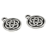Silver Celtic Round Charms, TierraCast Eternity Knot Charms 2/Pkg