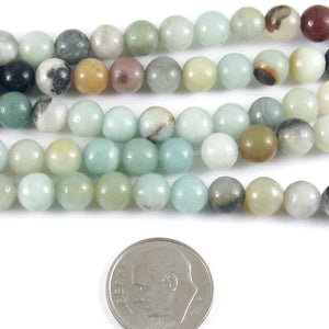 6mm brown amazonite beads