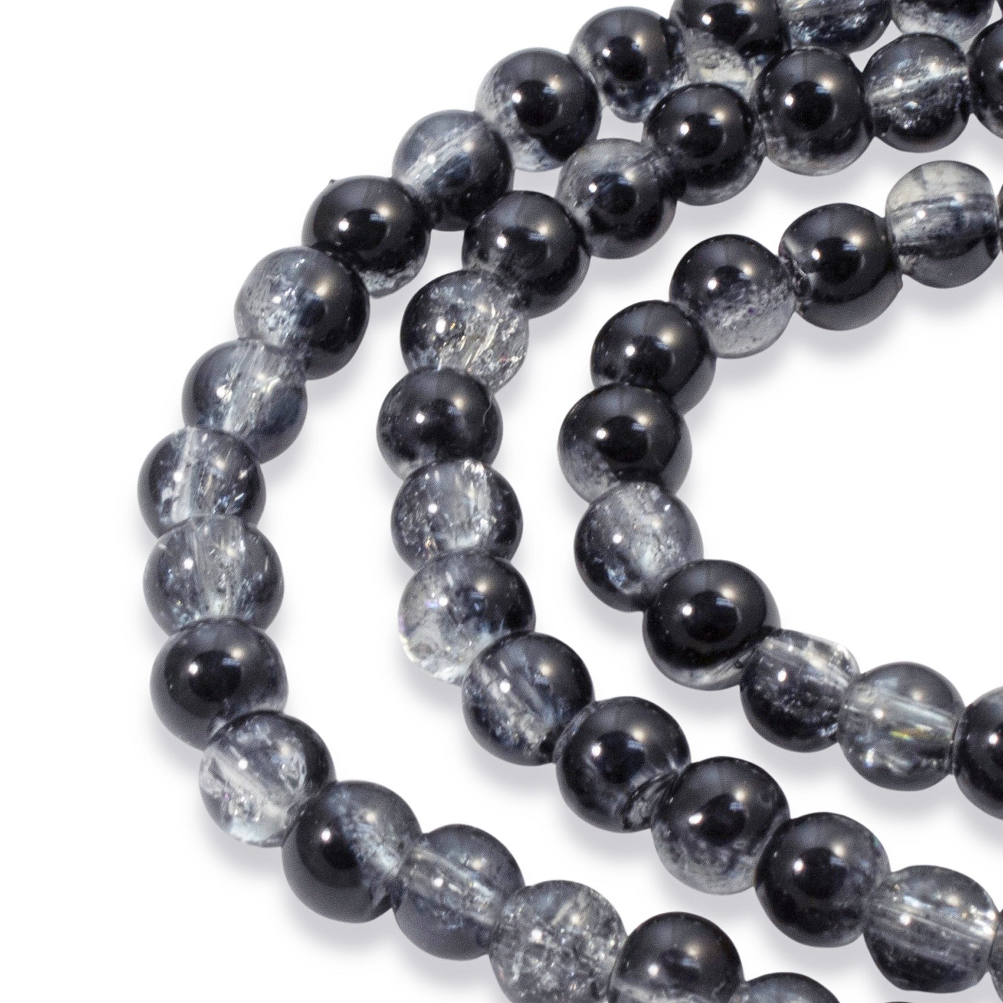 Labradorite 8mm Round Glass Beads, 45 Pieces