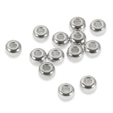 50 Silver 3mm Disk Beads, TierraCast Smooth Contemporary Spacer for DIY Jewelry