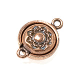 1 Set Copper Lotus Magnetic Clasp, TierraCast Boho Flower Jewelry Clasp