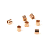 Bright Copper Crimp Tube Beads 2x2mm, TierraCast Findings (50 Pieces)
