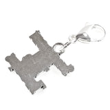 Silver Support the Troops Clip-on Charm, Military Pride Patriotic Accessory for Purse or Keychain