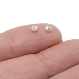 3mm Bright Silver Faceted Beads, TierraCast Tiny Heishi Spacer 50/Pkg